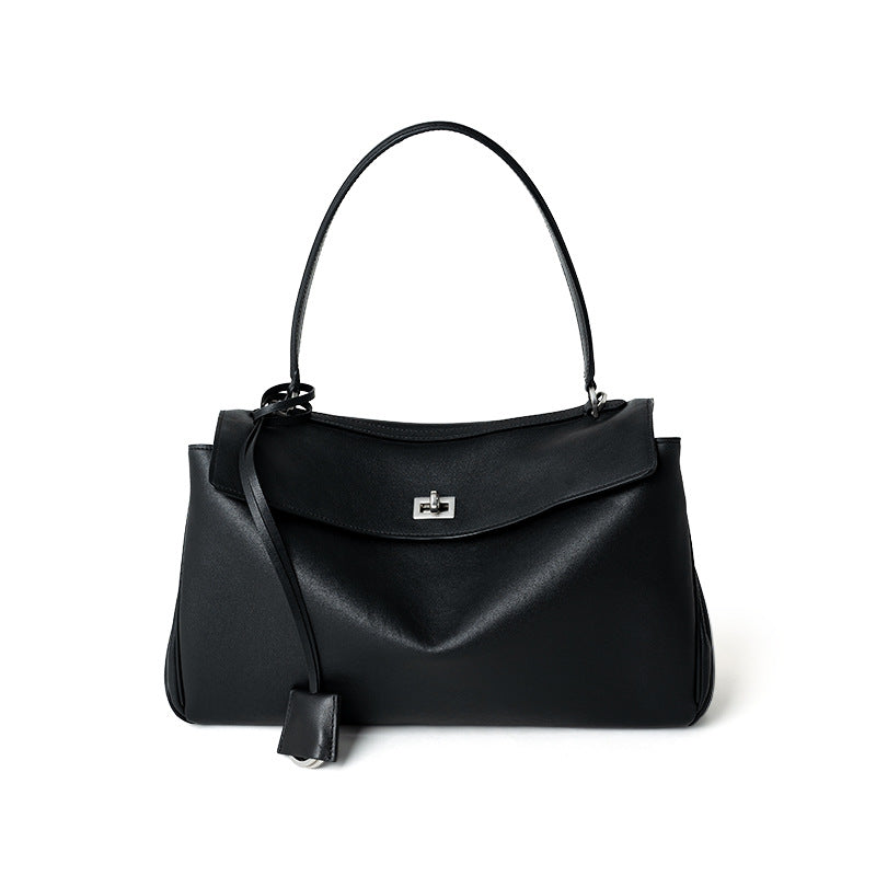 Slouchy Leather Tote, Small