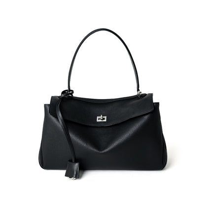Slouchy Leather Tote, Small