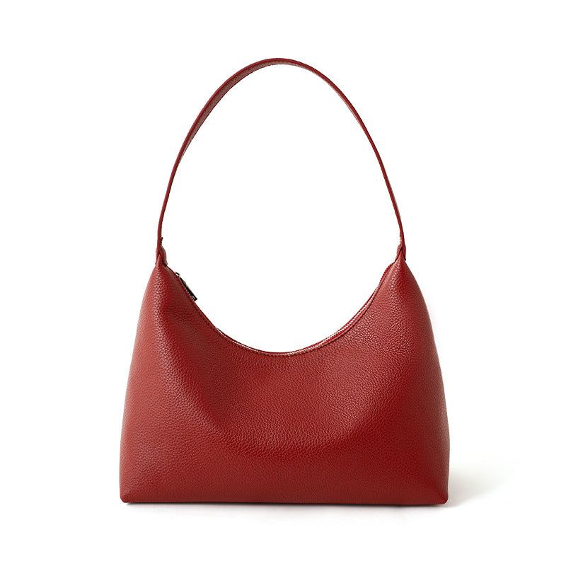Leather Underarm Crossbody Bag
