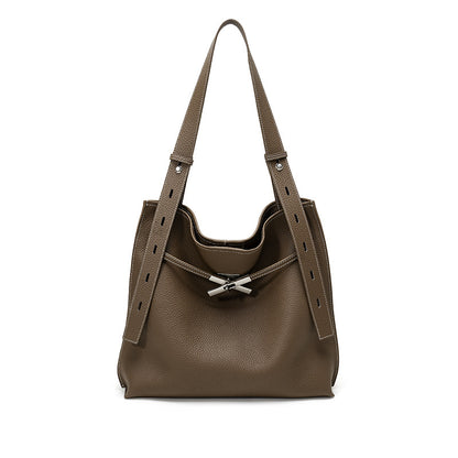 Leather Flap Tote Crossbody