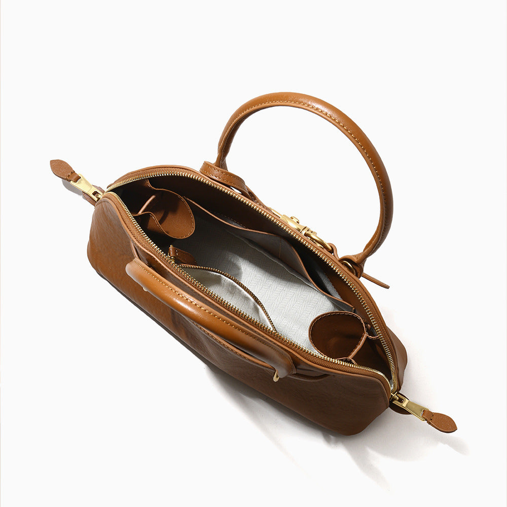 Large Leather Crossbody Tote