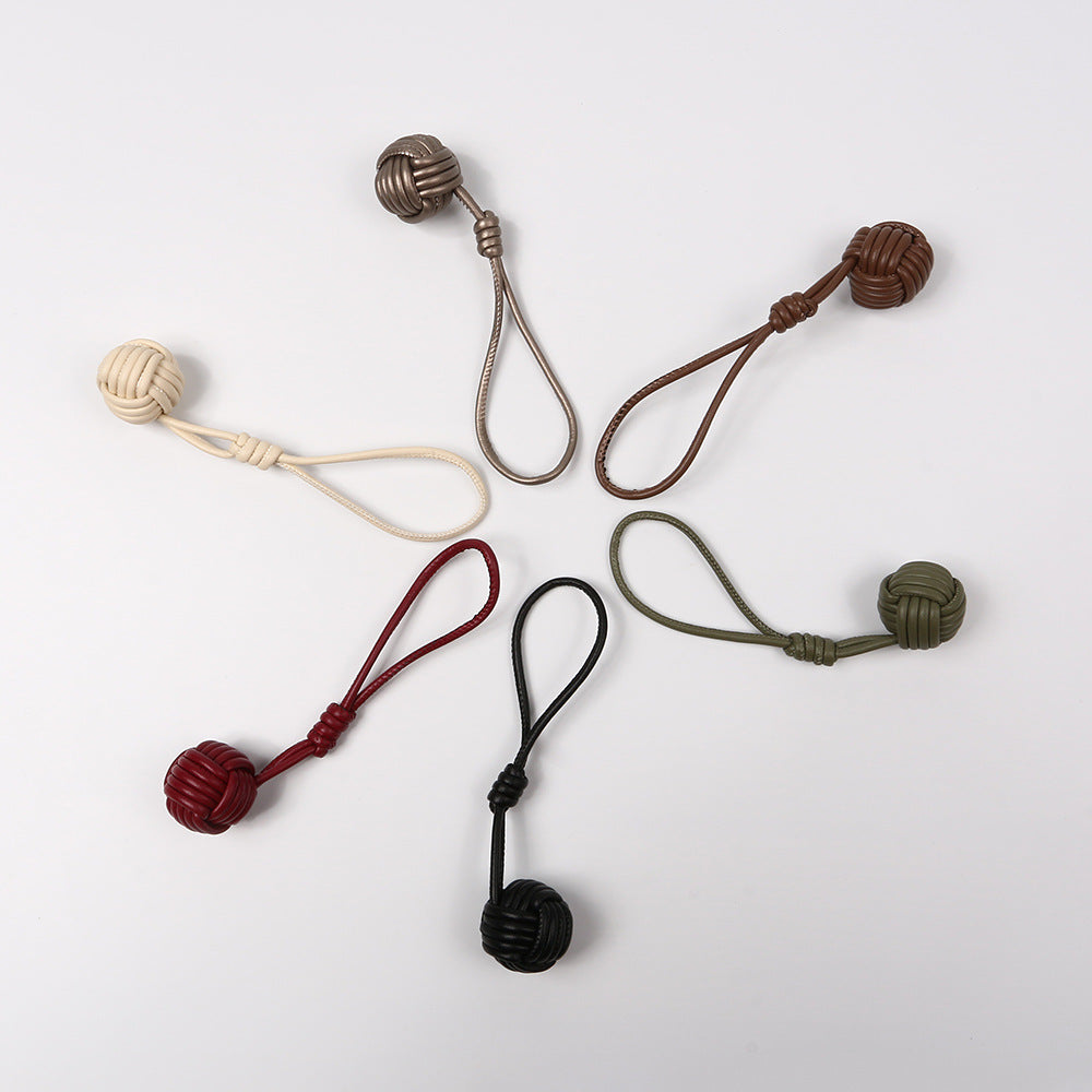 Knitted Pom-Pom Bag Charm