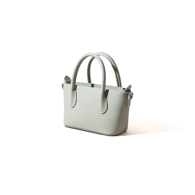 Zip-Top Leather Shoulder Bag