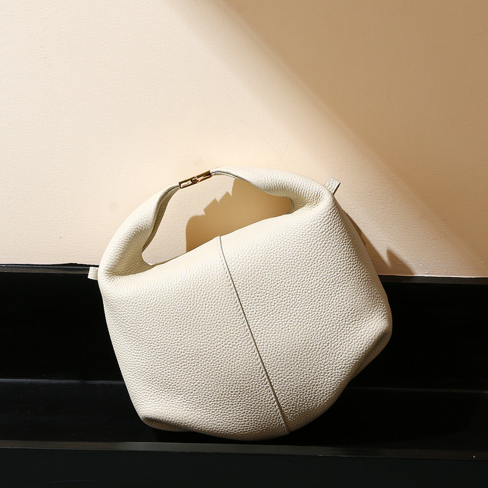Pebbled Leather Bento Handbag