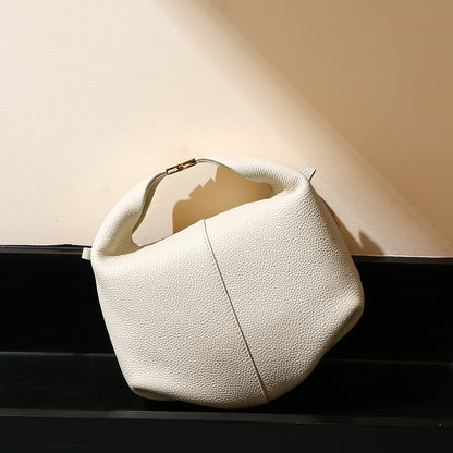 Pebbled Leather Bento Handbag