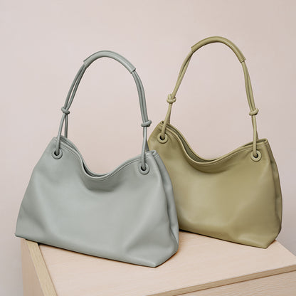 Minimal Leather Shoulder Tote