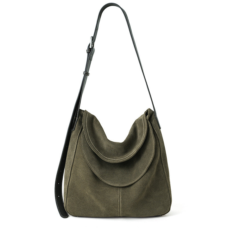 Large Nubuck Leather Crossbody