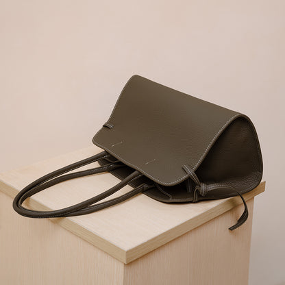 Large Leather Tote Handbag