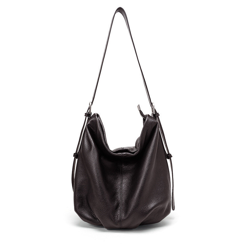 Oversized Leather Shoulder Tote