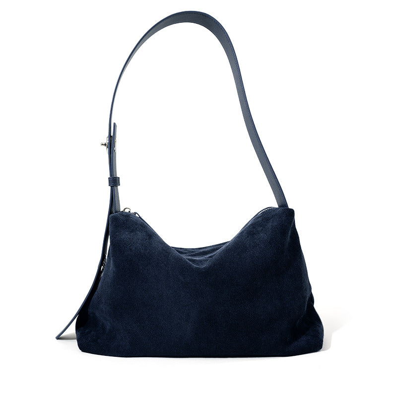 Glossy Nubuck Leather Tote