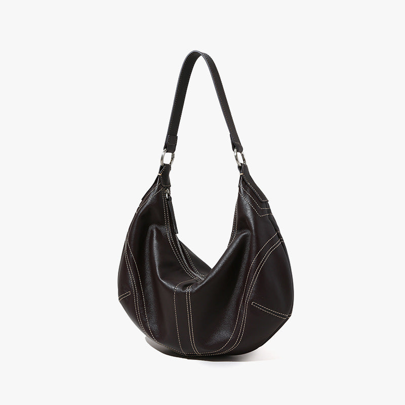 Cowhide Leather Dumpling Crossbody