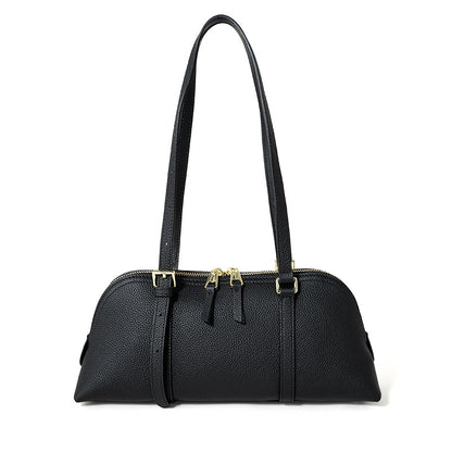Leather Baguette Handbag