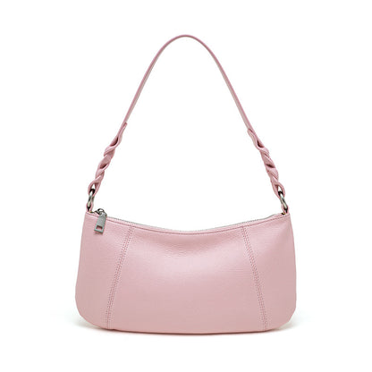 Cowhide Underarm Top-Handle Bag