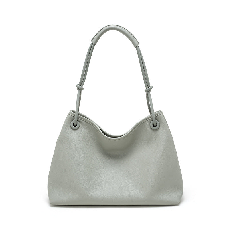 Minimal Leather Shoulder Tote