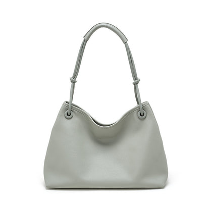 Minimal Leather Shoulder Tote