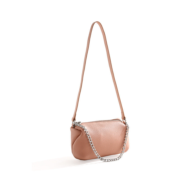 Leather Barrel Chain Bag