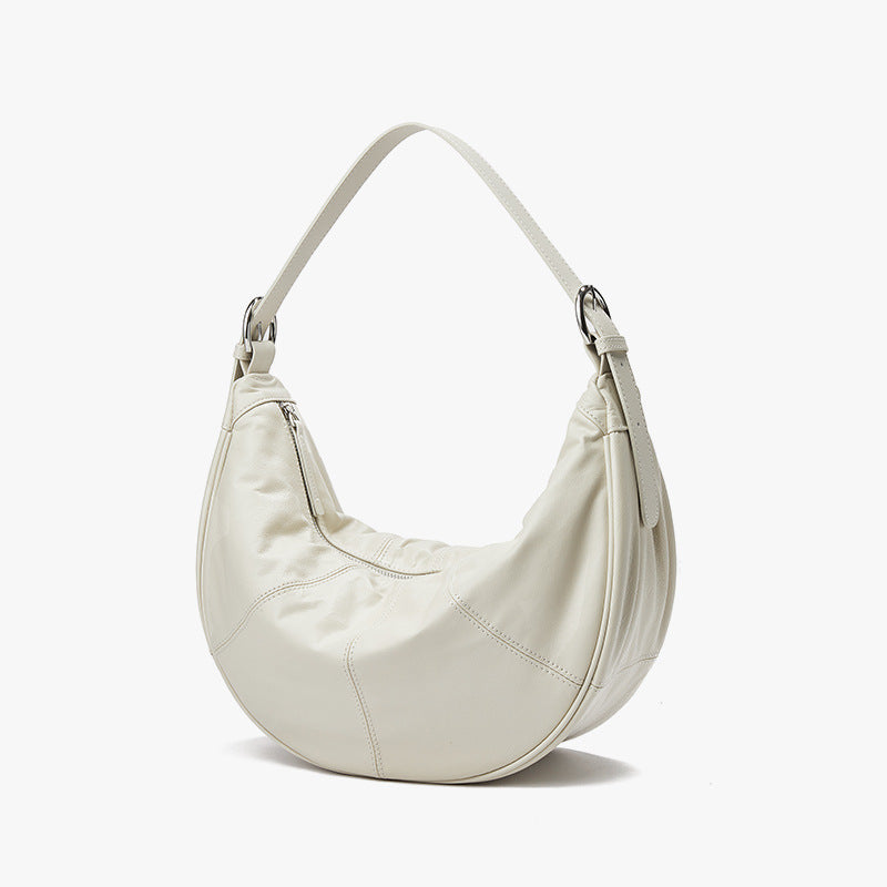 Cowhide Half-Moon Bag