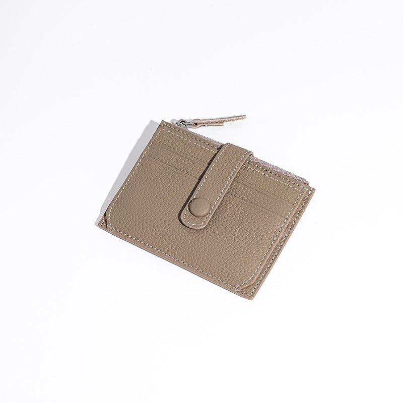 Leather Zip Card Holder Wallet