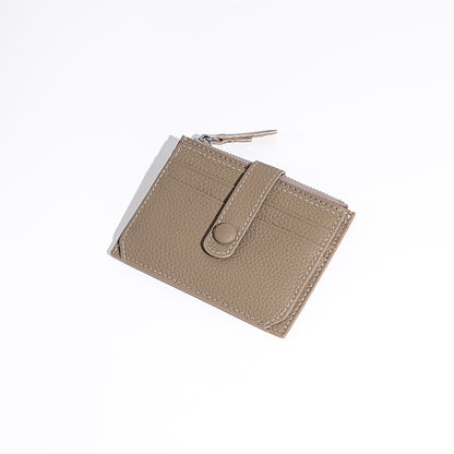 Leather Zip Card Holder Wallet