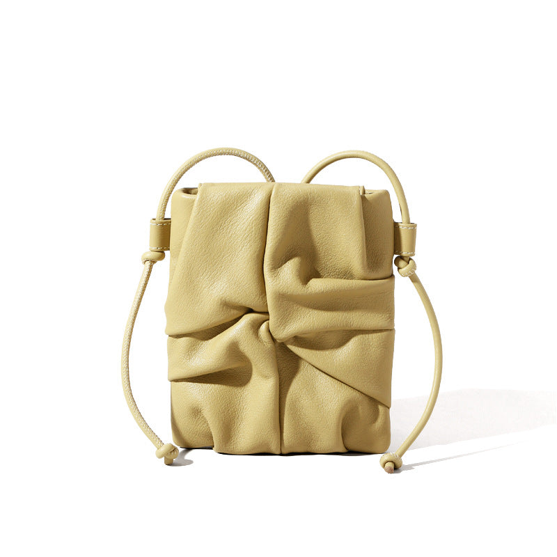 Mini Pleated Leather Crossbody