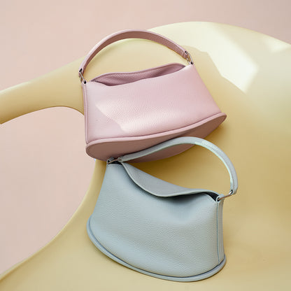 Leather Underarm Tote with Strap