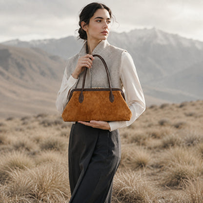 Vintage Nubuck Underarm Bag
