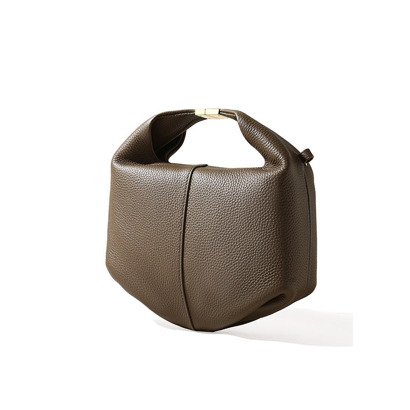 Pebbled Leather Bento Handbag