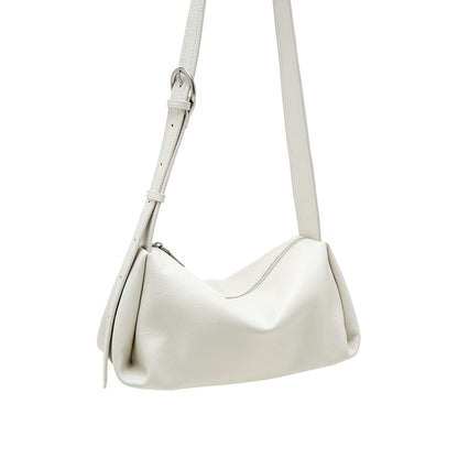Wide-Strap Leather Pillow Bag