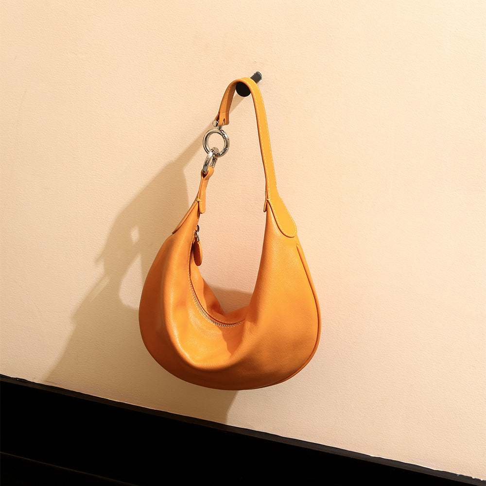 Leather Dumpling Shoulder Bag