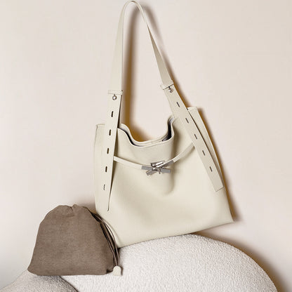 Leather Flap Tote Crossbody