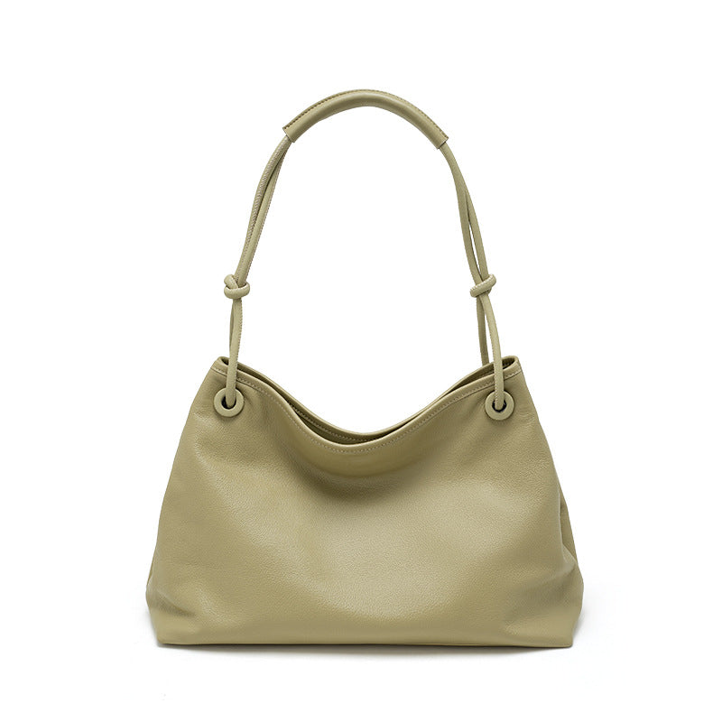 Minimal Leather Shoulder Tote