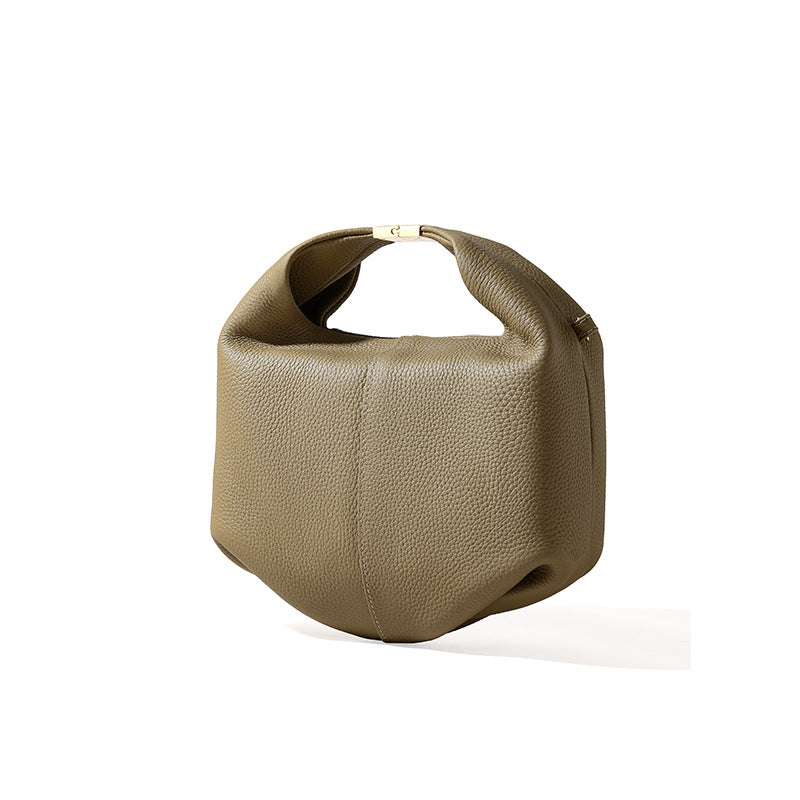 Pebbled Leather Bento Handbag