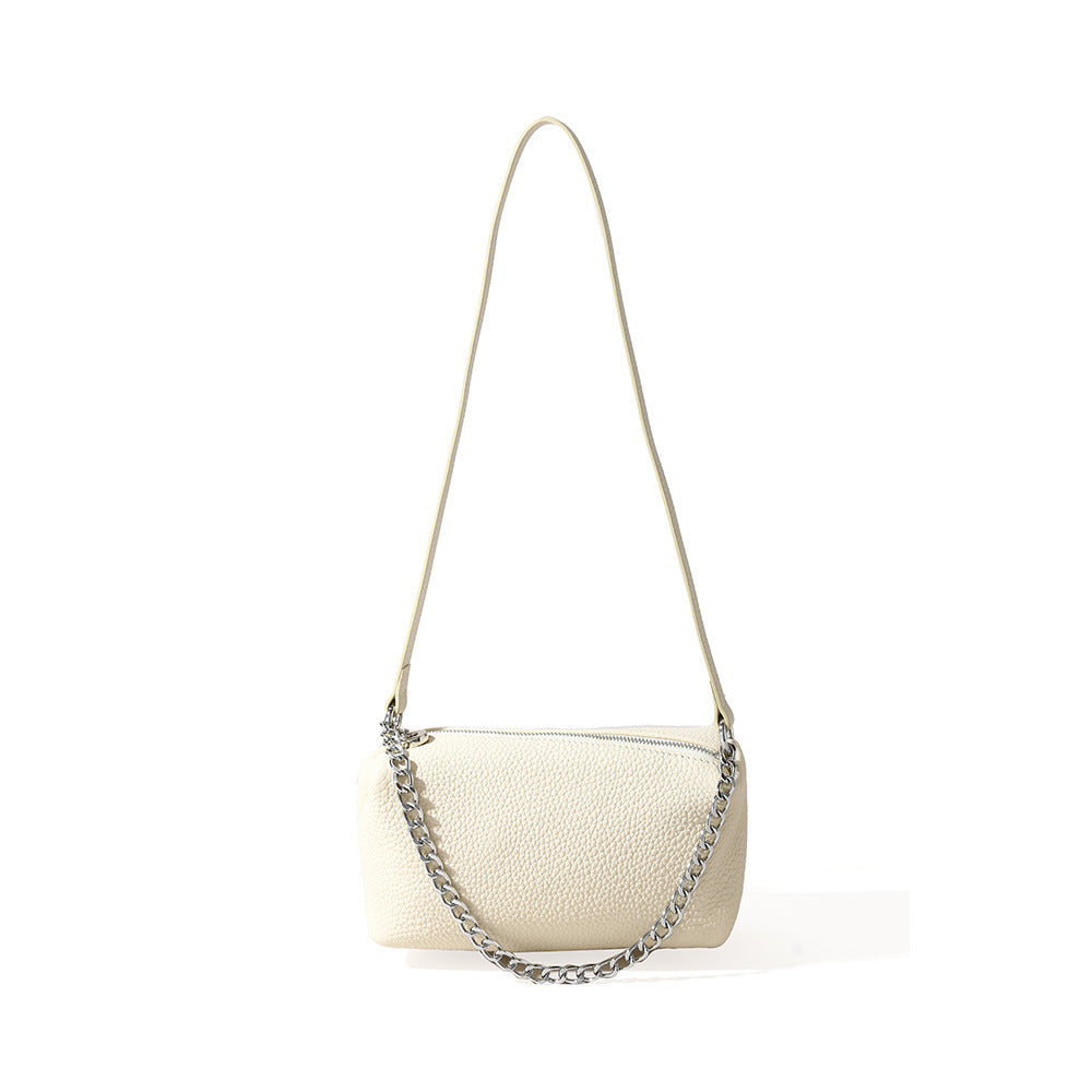 Leather Barrel Chain Bag