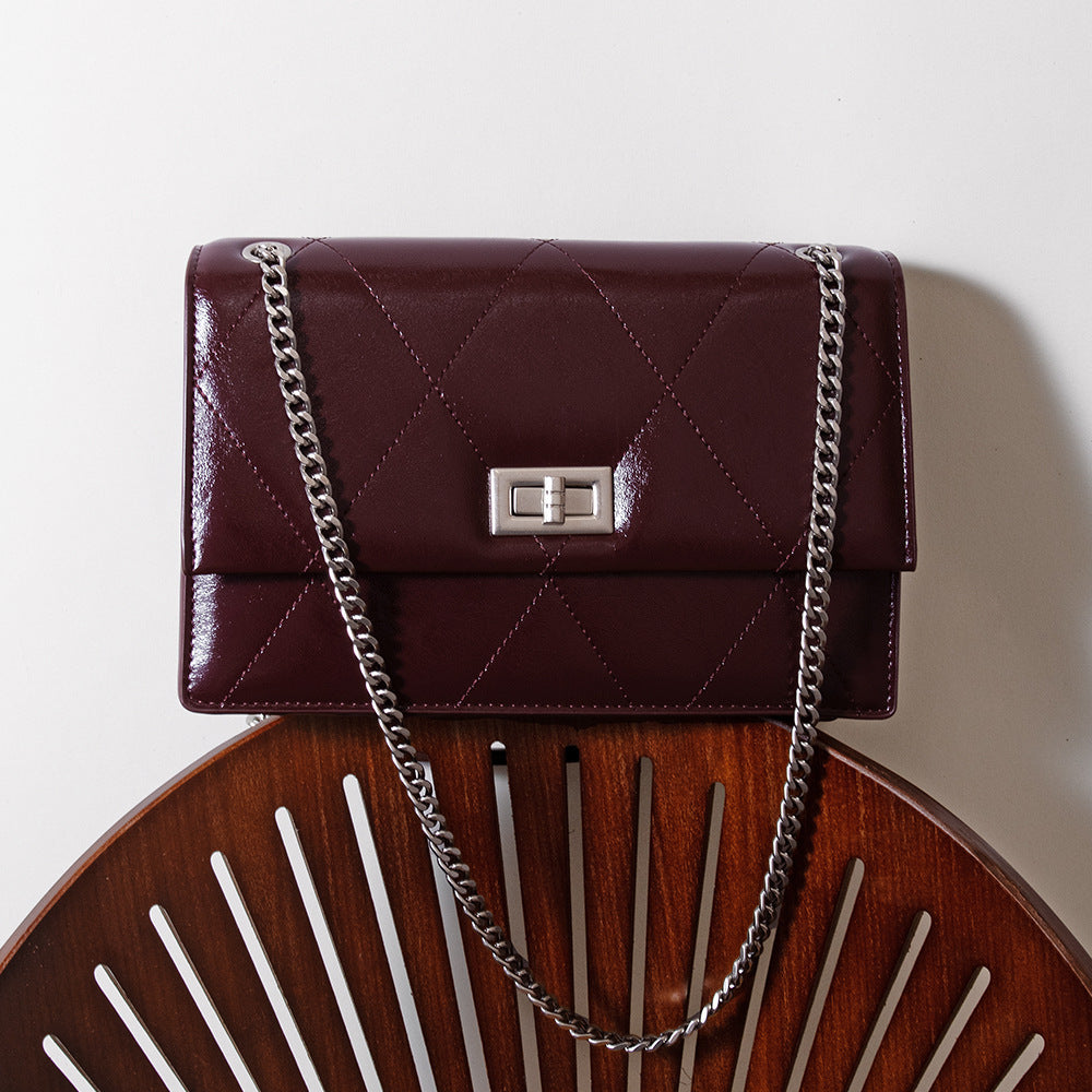 Small Leather Chain Crossbody