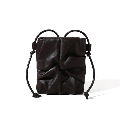 Mini Pleated Leather Crossbody