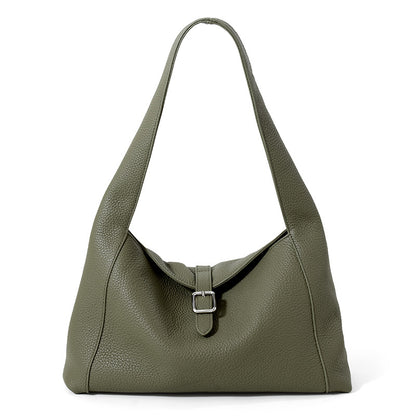 Pebbled Leather Underarm Tote
