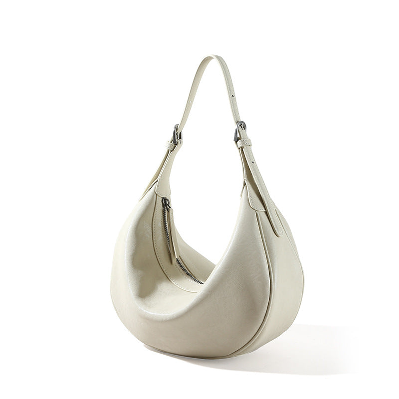 Vegetable-Tanned Leather Dumpling Bag