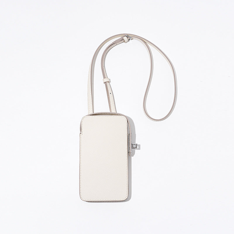 Pebbled Leather Box Phone Bag