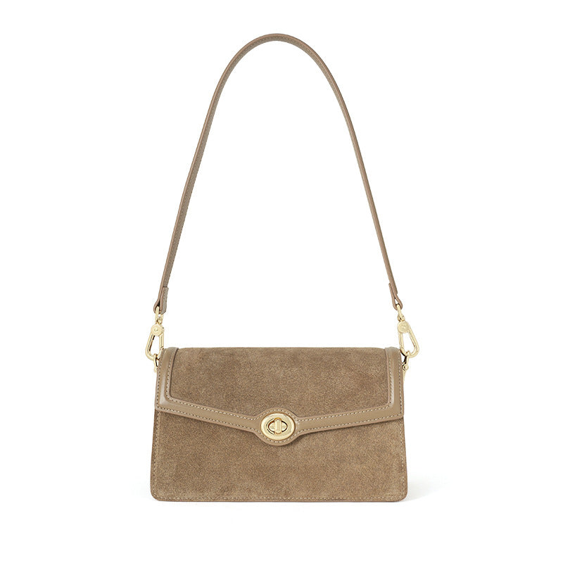 Two-Tone Nubuck Envelope Clutch