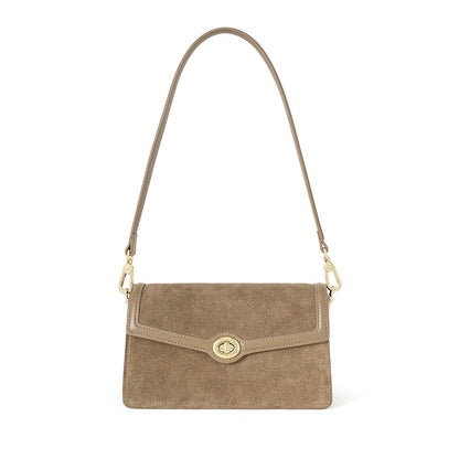 Two-Tone Nubuck Envelope Clutch