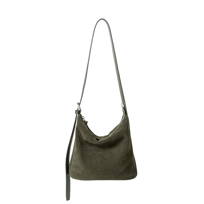 Vintage Leather Bucket Crossbody