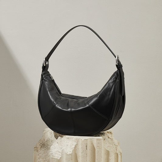 Cowhide Half-Moon Bag