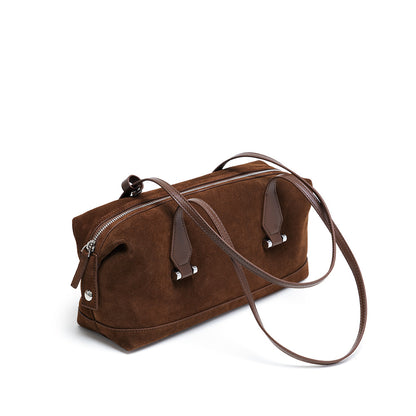 Nubuck Boston Baguette Tote