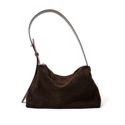 Glossy Nubuck Leather Tote