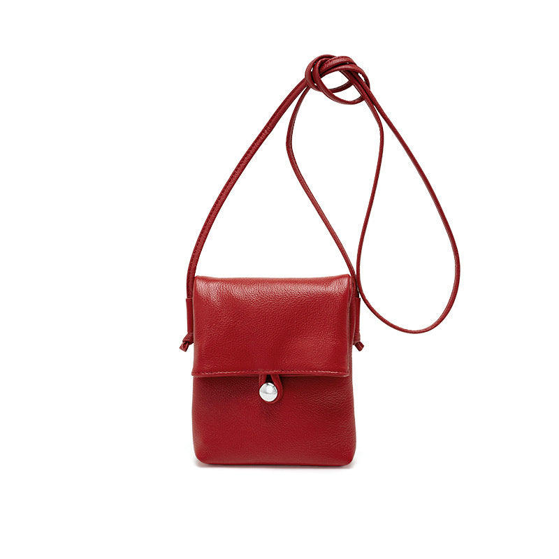Mini Vertical Leather Phone Bag