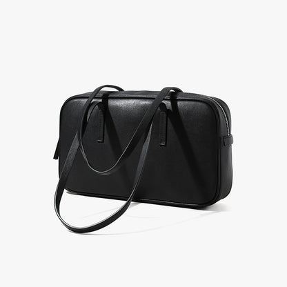 Leather Boston Underarm Tote