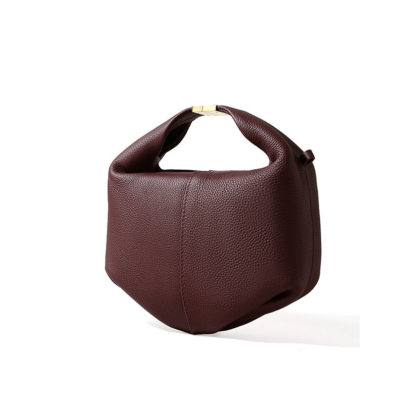 Pebbled Leather Bento Handbag