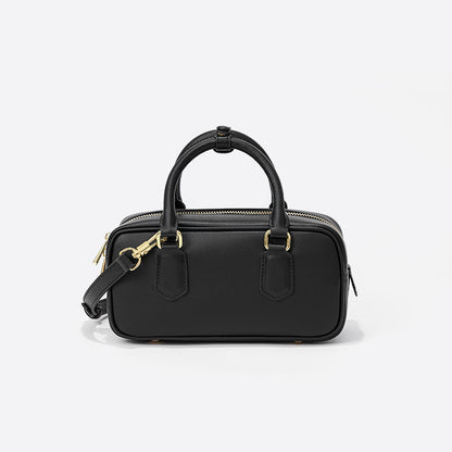 Leather Bowling Boston Bag