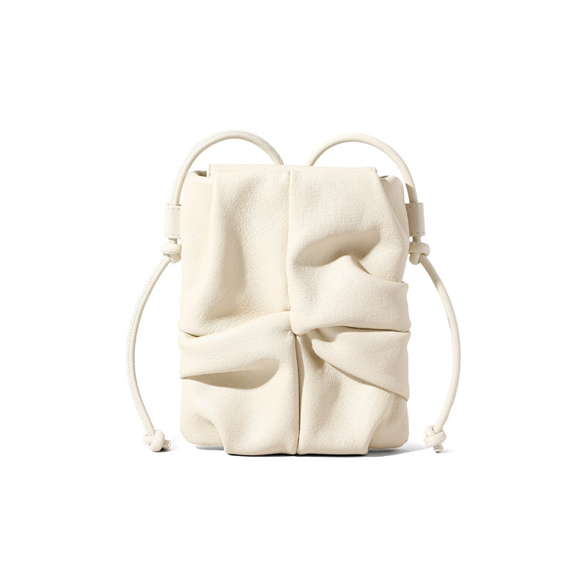 Mini Pleated Leather Crossbody