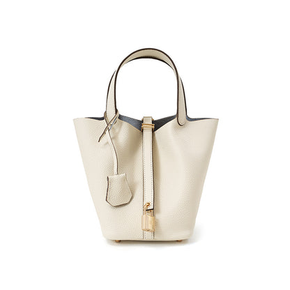 Leather Basket Handbag